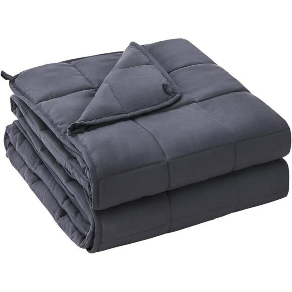 Weighted Blanket for Adults (20 lbs, 60” x 80”, Grey) Cooling Heavy - Picture 1 of 7